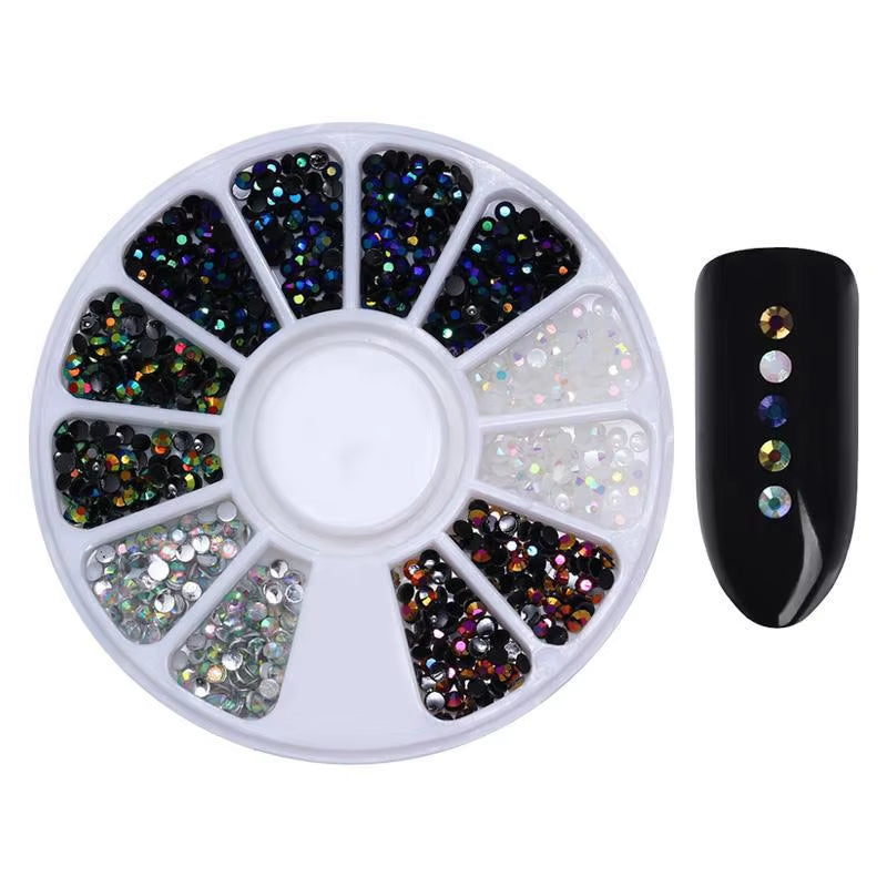 Nail Parts Nail Art Glitter Rhinestone Crystal Gems Jewelry Bead Manicure Decoration Accessories Nail Supplies for Professionals