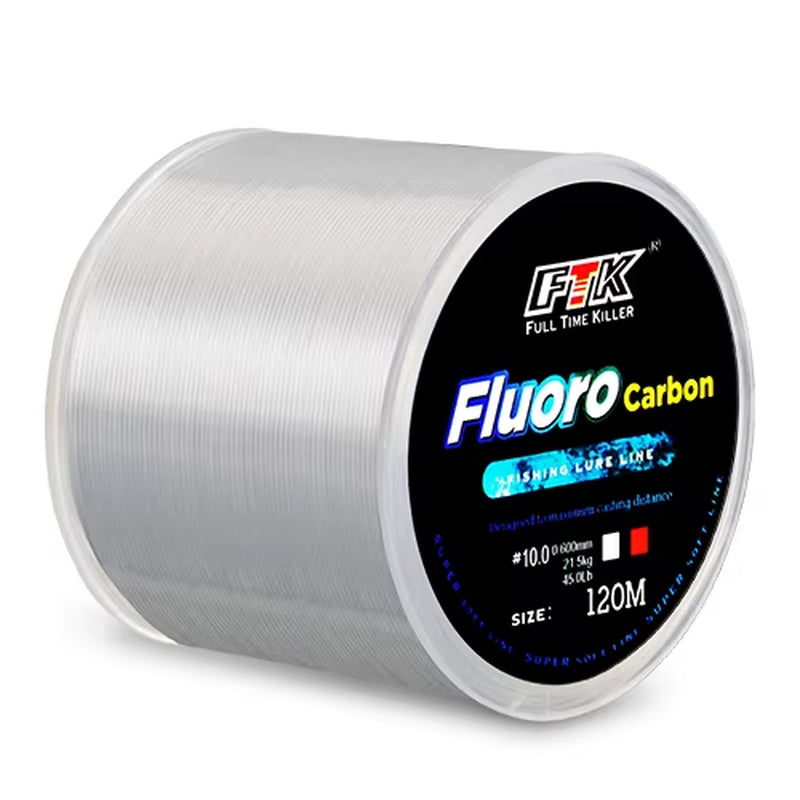 120M Invisible Fishing Line Speckle Fluorocarbon Coating Fishing Line 0.20Mm-0.50Mm 4.13LB-34.32LB Super Strong Spotted Line