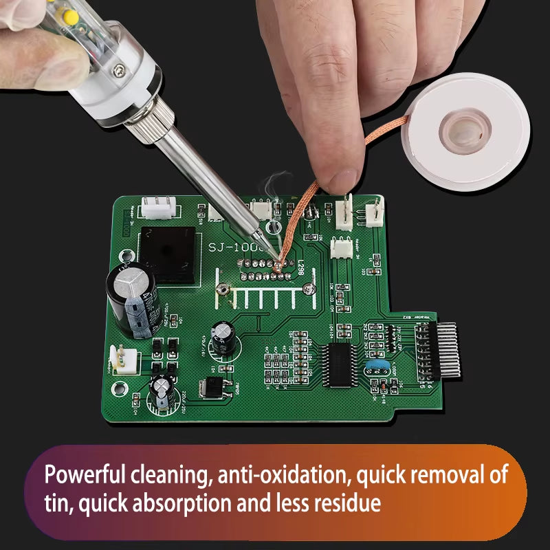 1.5-3.5Mm Desoldering Mesh Braid Tape Copper Welding Point Solder Remover Wire Soldering Wick Tin Lead Cord Flux for Soldering