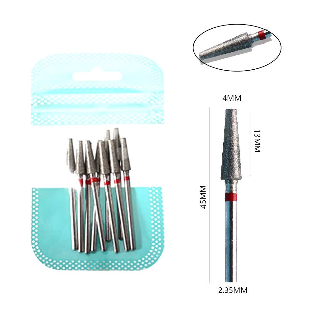 10Pcs Diamond Milling Cutter Nail Drill Bits Set for Manicure Accessory Pedicure Eletric Machine Nail Bit Brush Burr Tools