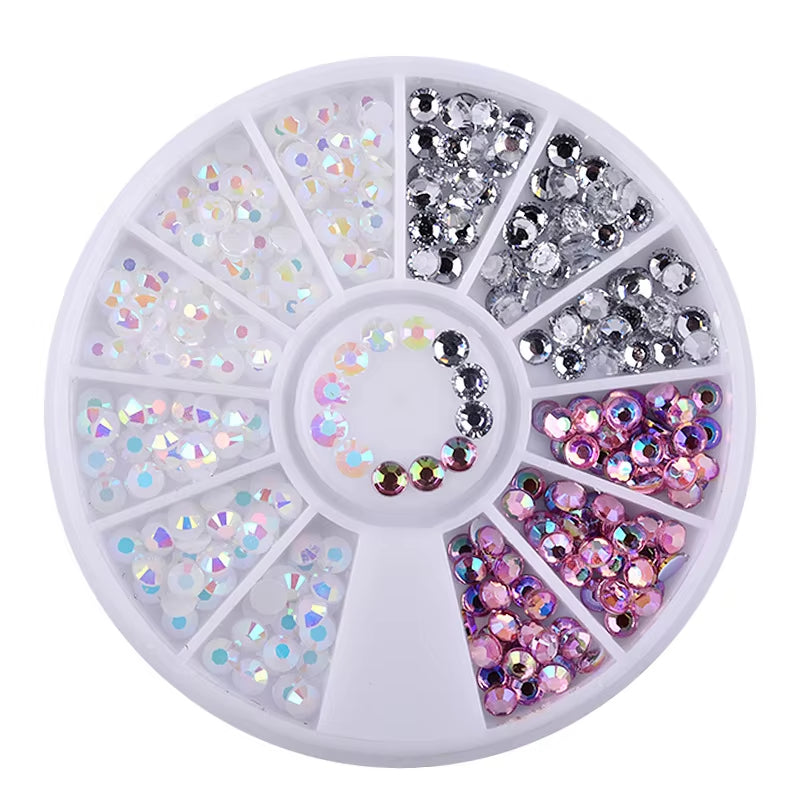 Nail Parts Nail Art Glitter Rhinestone Crystal Gems Jewelry Bead Manicure Decoration Accessories Nail Supplies for Professionals