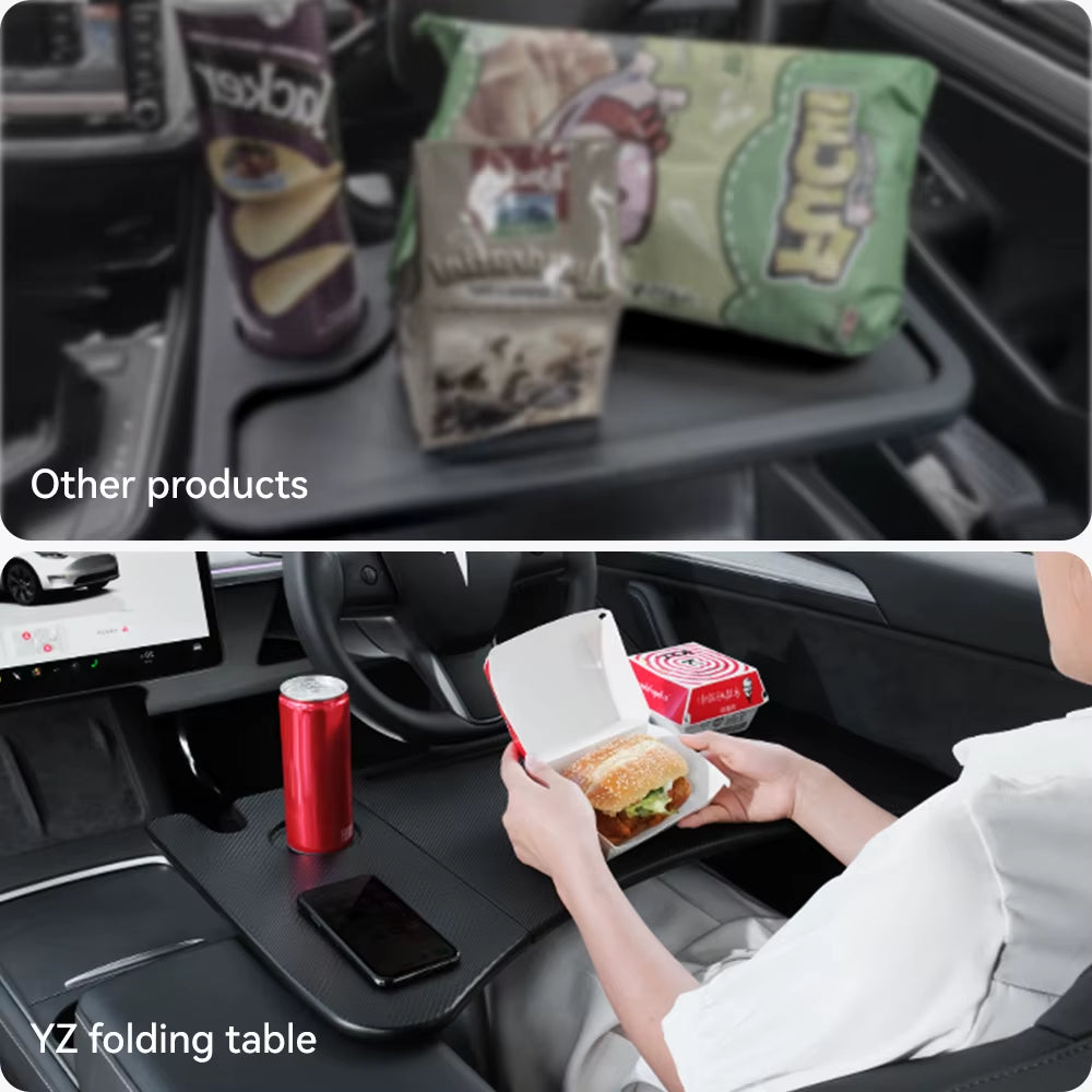 Table Desk for Tesla Model 3 Y Highland Juniper 2021-2025 Car Steering Wheel Laptop Tray Food Desk Portable Office Table