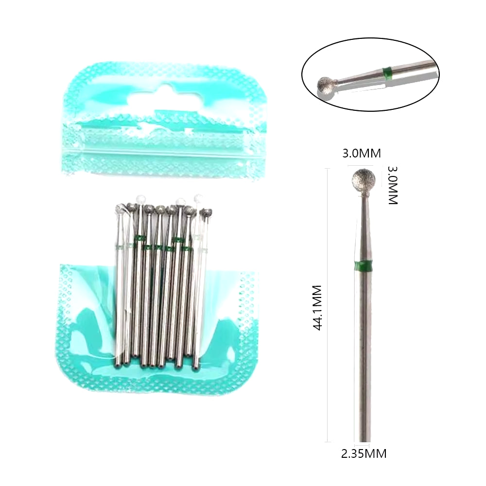 10Pcs Diamond Milling Cutter Nail Drill Bits Set for Manicure Accessory Pedicure Eletric Machine Nail Bit Brush Burr Tools