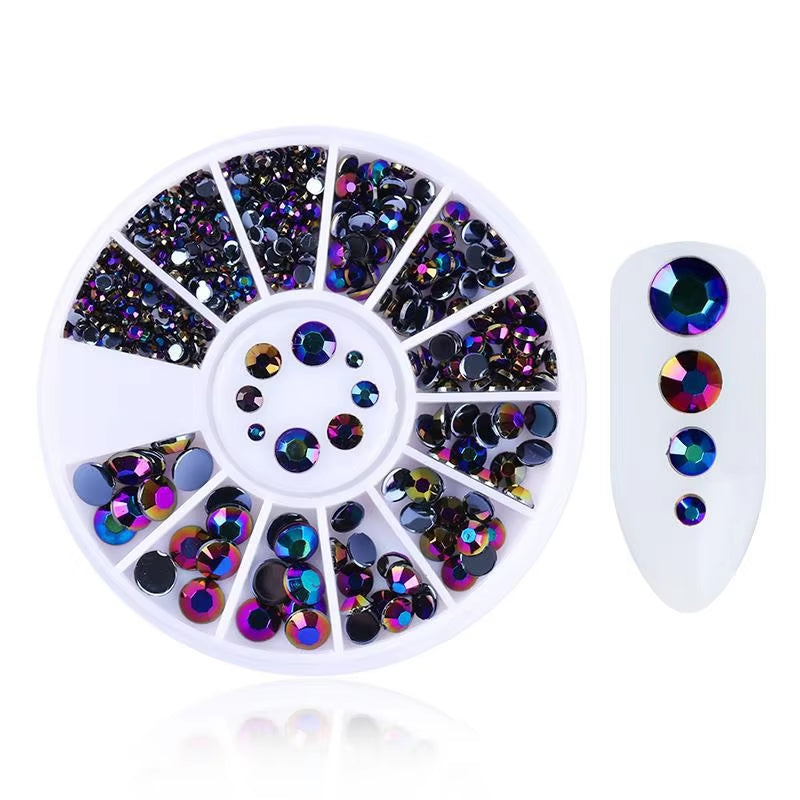 Nail Parts Nail Art Glitter Rhinestone Crystal Gems Jewelry Bead Manicure Decoration Accessories Nail Supplies for Professionals