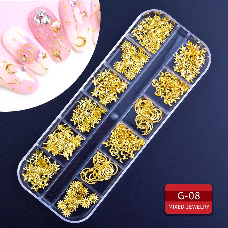 Nail Parts Nail Art Glitter Rhinestone Crystal Gems Jewelry Bead Manicure Decoration Accessories Nail Supplies for Professionals