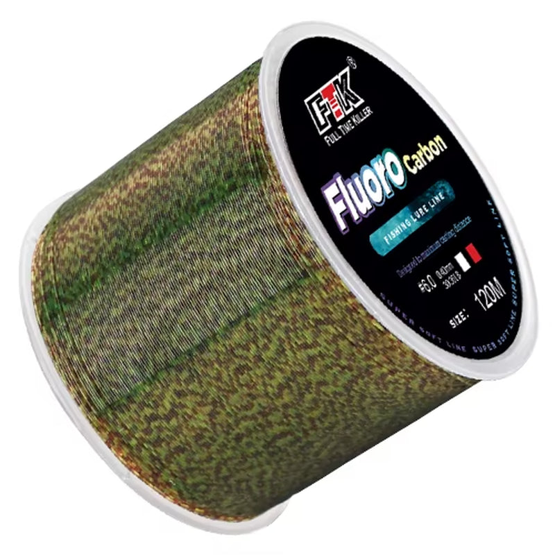 120M Invisible Fishing Line Speckle Fluorocarbon Coating Fishing Line 0.20Mm-0.50Mm 4.13LB-34.32LB Super Strong Spotted Line