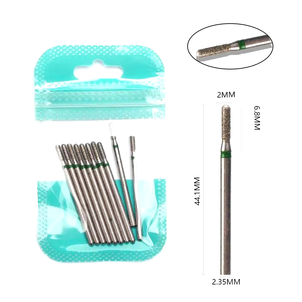 10Pcs Diamond Milling Cutter Nail Drill Bits Set for Manicure Accessory Pedicure Eletric Machine Nail Bit Brush Burr Tools