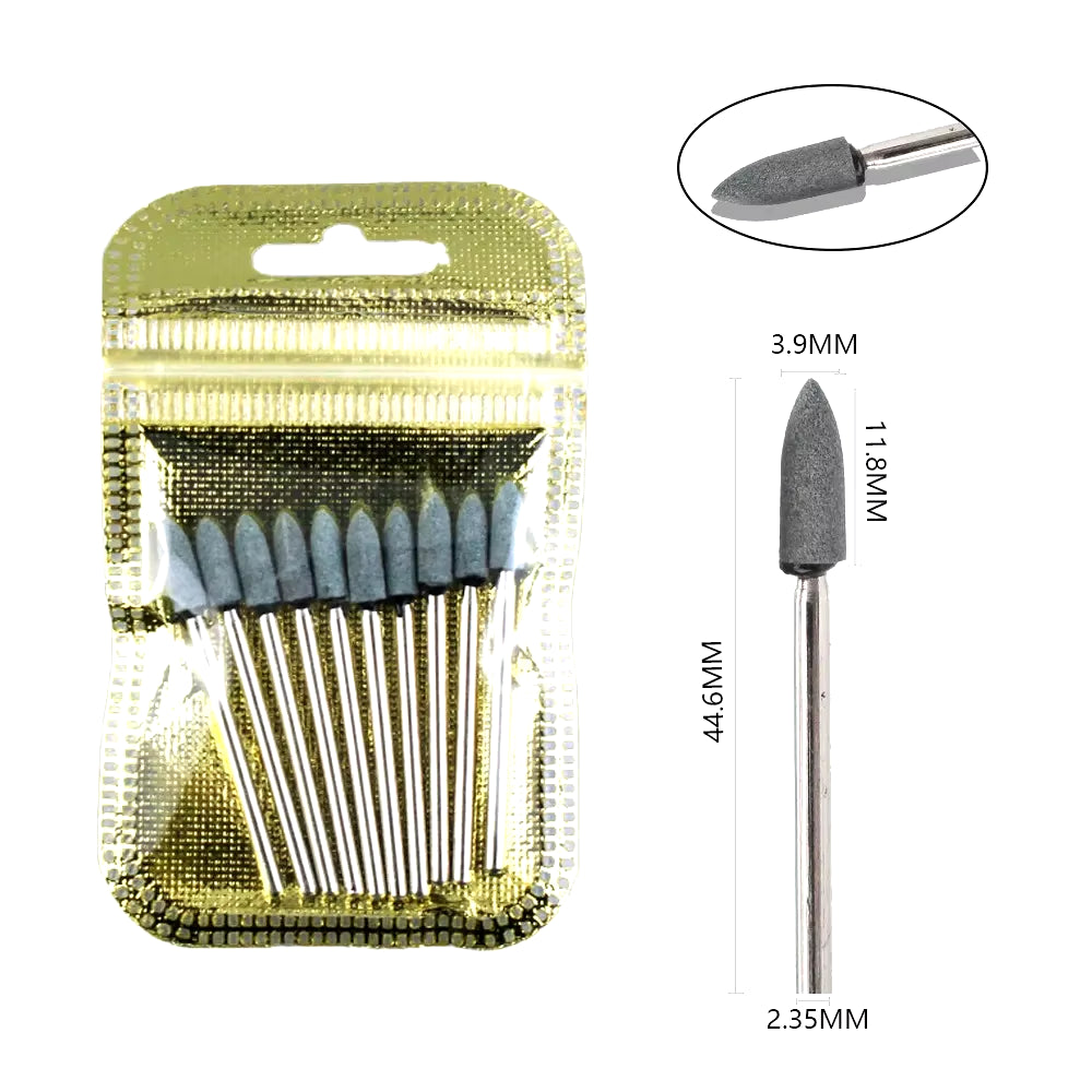 10Pcs Diamond Milling Cutter Nail Drill Bits Set for Manicure Accessory Pedicure Eletric Machine Nail Bit Brush Burr Tools