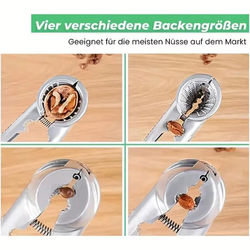 1Pc Silvery Metal Multi Functional Walnut Clip Household Nut Shelling Tools Suitable for Walnuts Chestnuts and Hazelnut