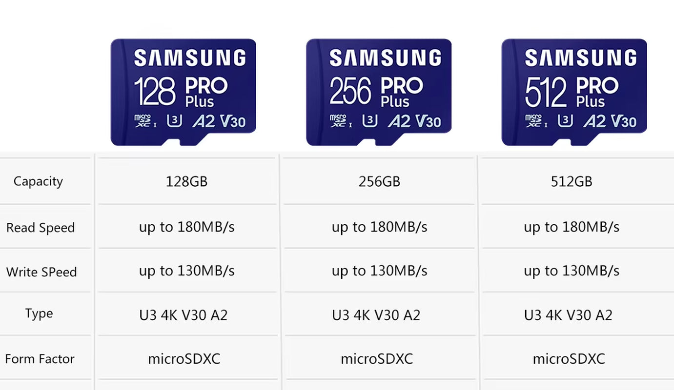 EVO plus Micro SD Card 128GB 64GB 512GB 256GB Memory Card SD U1 U3 4K Micro SD Pro plus Flash Microsd TF Card for Phone