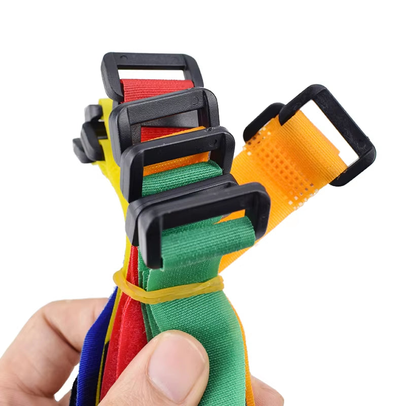5Pcs/Lot Bicycle Handlebar Strap Holder Cycling Flashlight Tie Rope Bandages Universal Nylon Sticky Tie Fixed Items Bike Strap