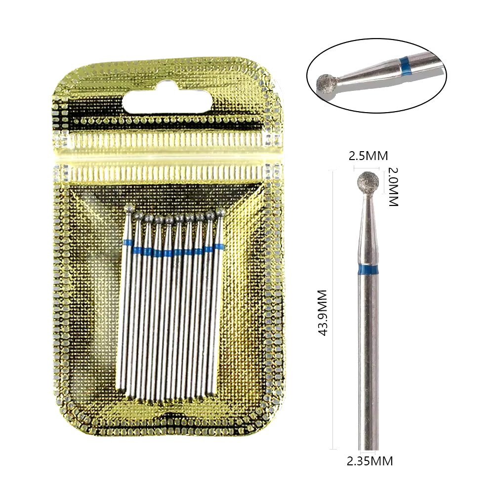 10Pcs Diamond Milling Cutter Nail Drill Bits Set for Manicure Accessory Pedicure Eletric Machine Nail Bit Brush Burr Tools