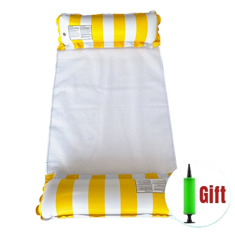 Water Hammock Recliner Inflatable Floating Swimming Mattress Pool Float Mats Sea Mattress Pool Party Inflatable Pool Accessories