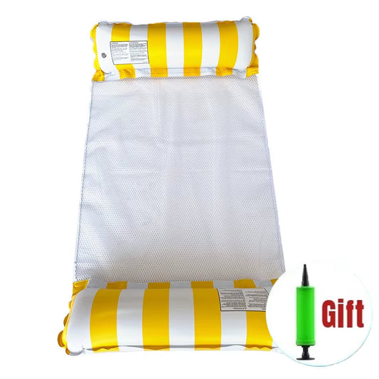 Water Hammock Recliner Inflatable Floating Swimming Mattress Pool Float Mats Sea Mattress Pool Party Inflatable Pool Accessories