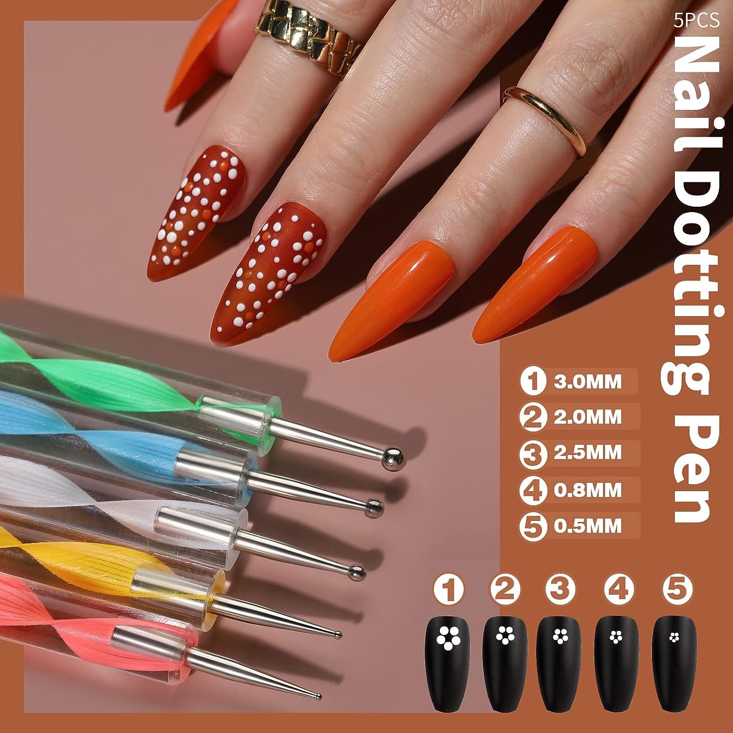 FANDAMEI Nail Art Dekorationen & Nagelpinsel Set, Nail Art Pinsel, Dotted Pen, 12 Farben Glitzer Für Nägel, Schmetterling & Herzenform Nagel Pailletten, Strasssteine Nägel, Blattgold Für Nagelkunst