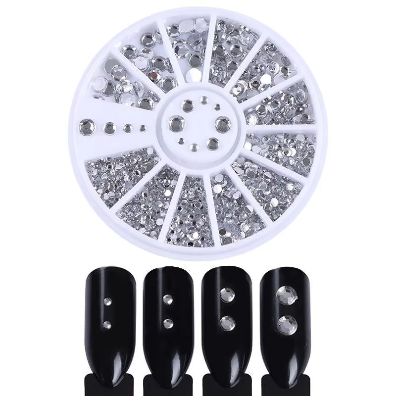 Nail Parts Nail Art Glitter Rhinestone Crystal Gems Jewelry Bead Manicure Decoration Accessories Nail Supplies for Professionals