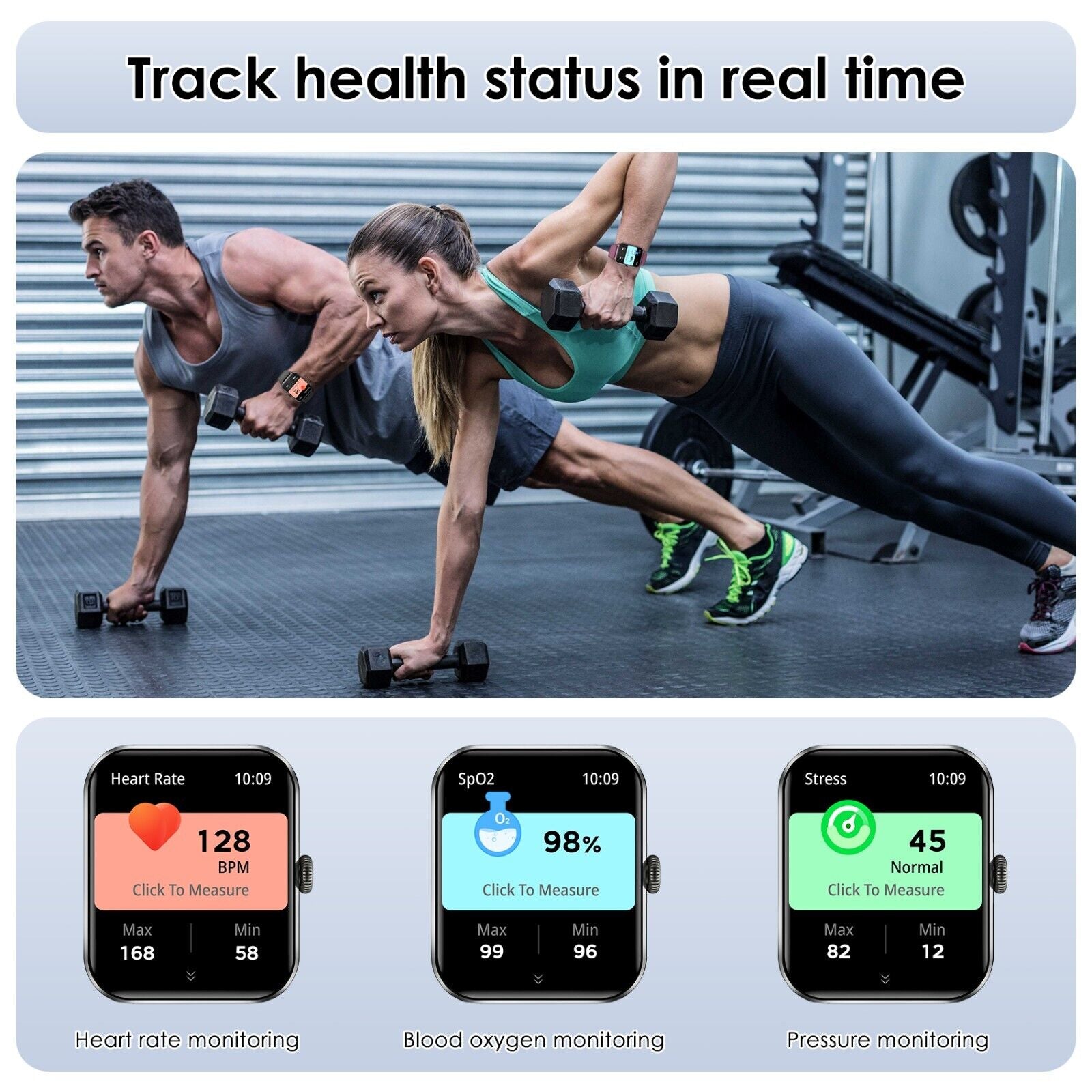 Blackview Smartwatch Damen Herren Mit Bluetooth Anrufe Fitnessuhr Für Android