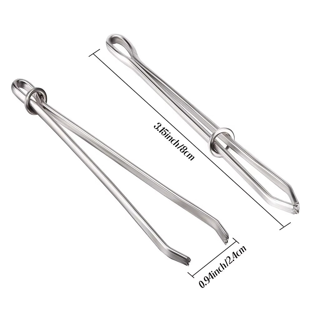2Pcs High Quality Garment Clips Sewing DIY Tools Elastic Band Tape Punch Cross Stitch Threader Wear Elastic Clamp (Wear Rope)