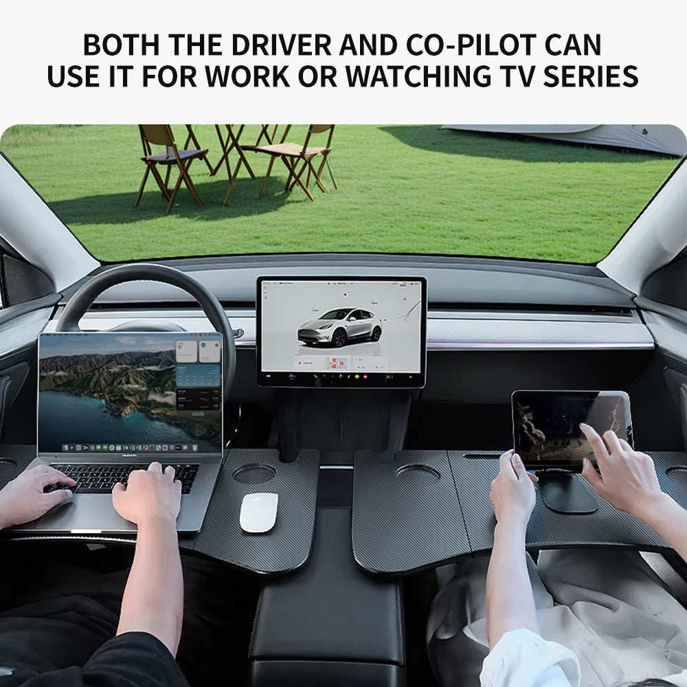 Table Desk for Tesla Model 3 Y Highland Juniper 2021-2025 Car Steering Wheel Laptop Tray Food Desk Portable Office Table