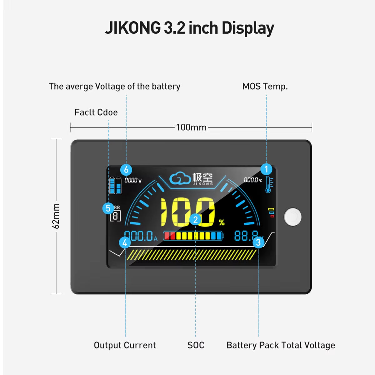 BMS 3.2 Inch Screen Display for  All BMS