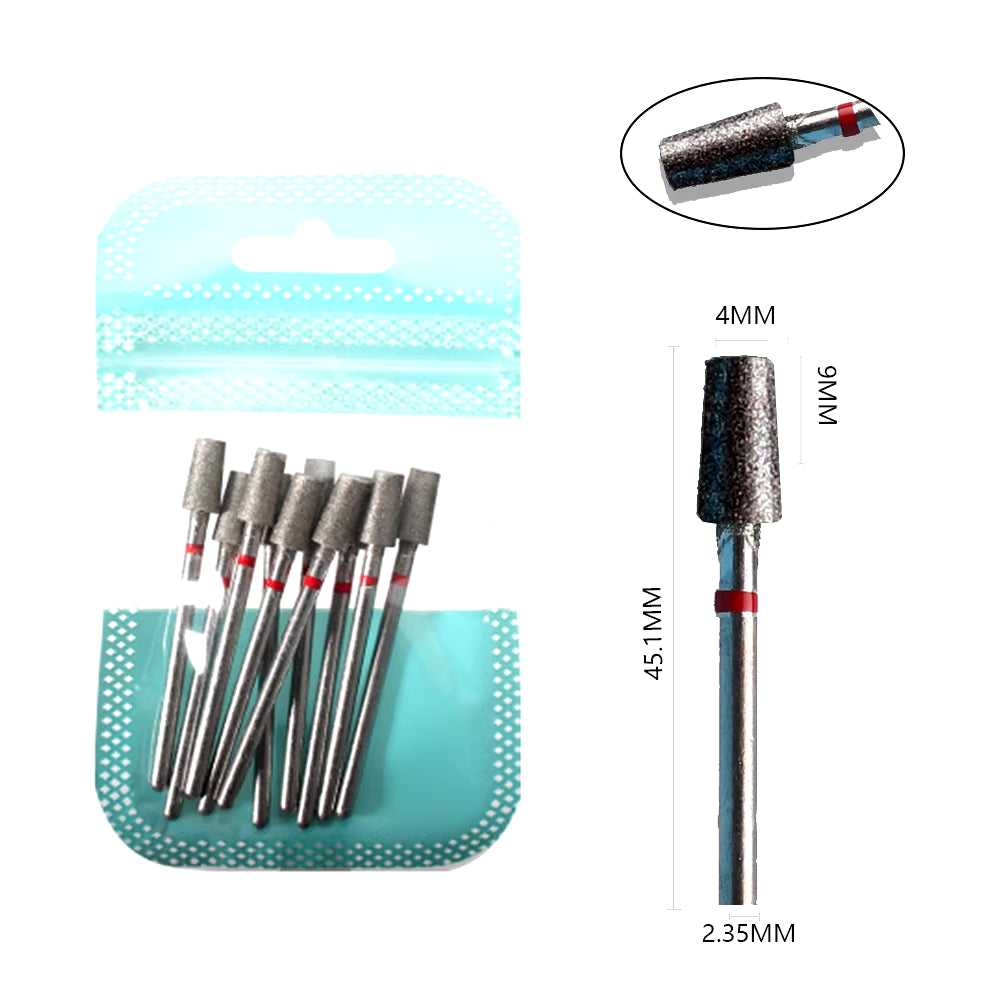 10Pcs Diamond Milling Cutter Nail Drill Bits Set for Manicure Accessory Pedicure Eletric Machine Nail Bit Brush Burr Tools