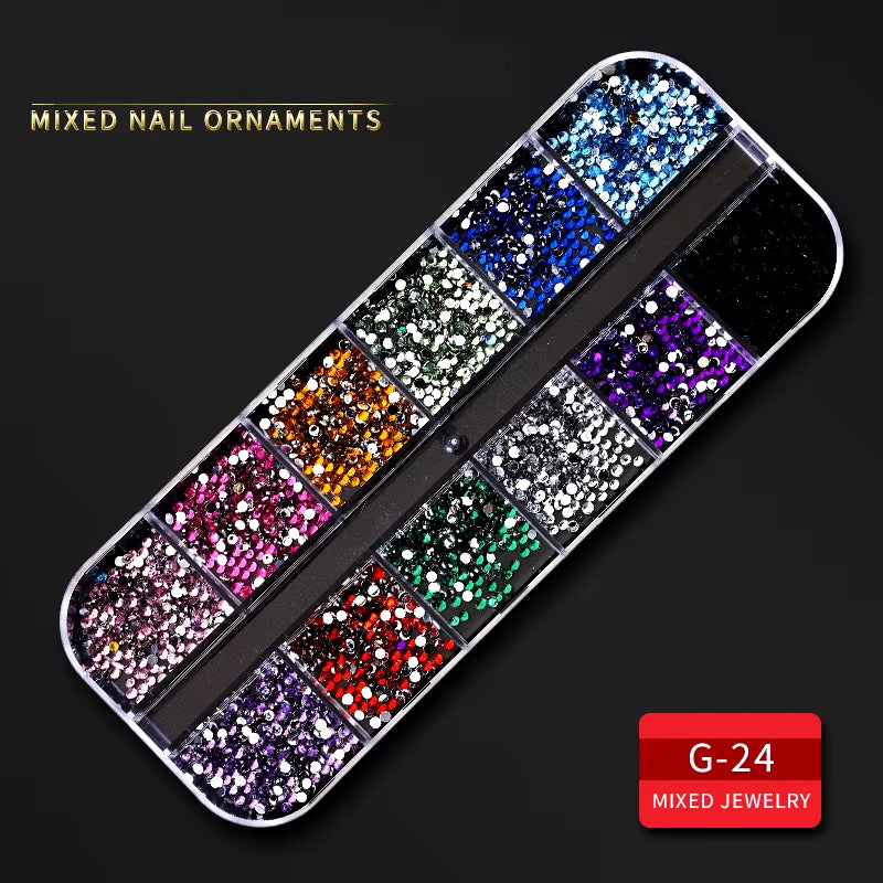 Nail Parts Nail Art Glitter Rhinestone Crystal Gems Jewelry Bead Manicure Decoration Accessories Nail Supplies for Professionals