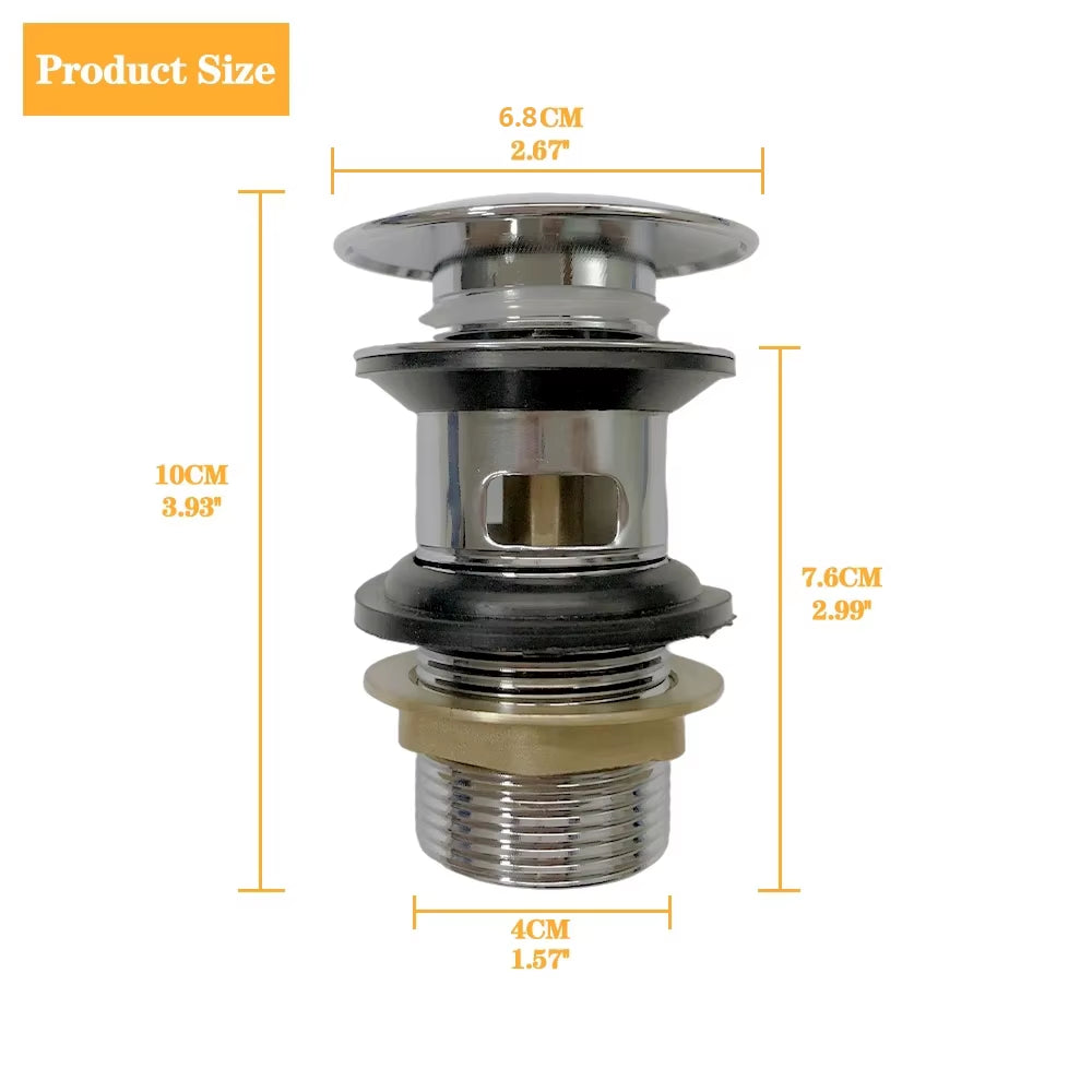 Bathroom Basin Sink Pop up Drain Waste Stopper Bathroom Faucet Accessories