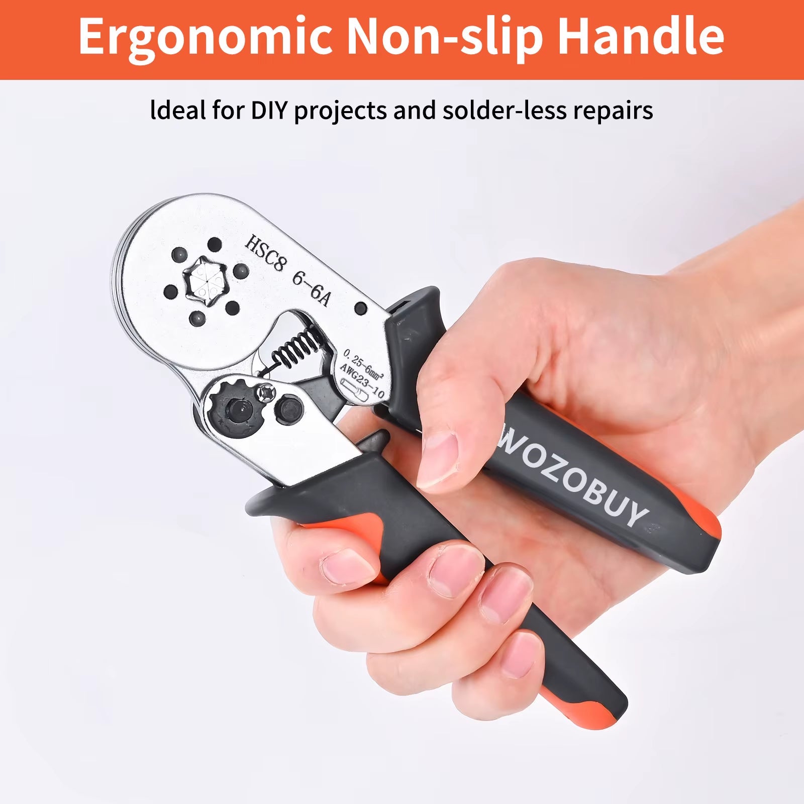 Ferrule Sleeves Terminal Crimping Tools Mini Electrical Pliers HSC8 6-4/6-6(0.25-10Mm²/0.25-6Mm²) Wire Connection Repair Clamp