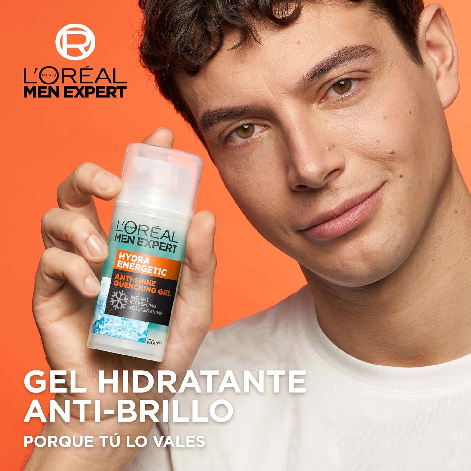L'Oréal Men Expert XXL Kühlende Gesichtspflege Anti-Glanz Für Männer, Erfrischendes Und Mattierendes Gesichtsgel, Gesichtscreme Für Herren, Hydra Energy, [Amazon Exclusive], 1 X 100 Ml