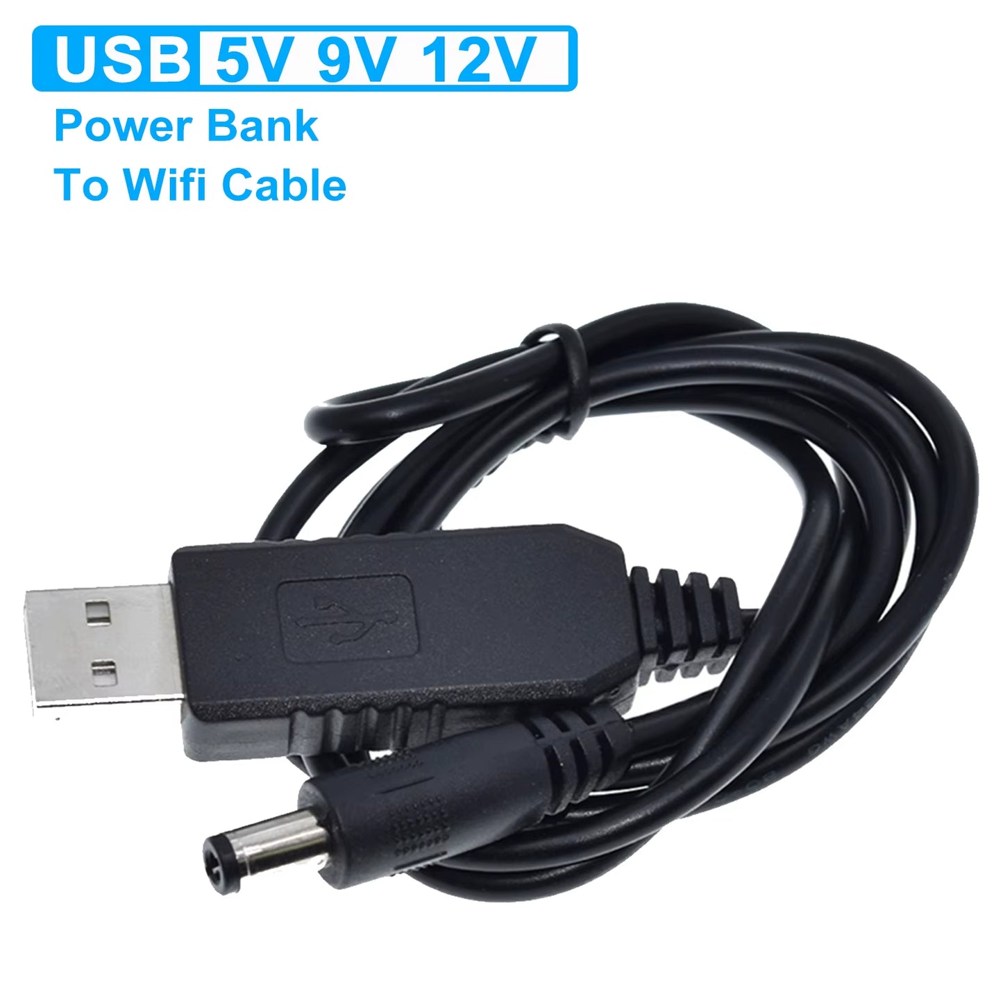 USB Power Boost Line DC 5V to DC 9V / 12V Step up Module USB Converter Adapter Router Cable 2.1X5.5Mm Plug