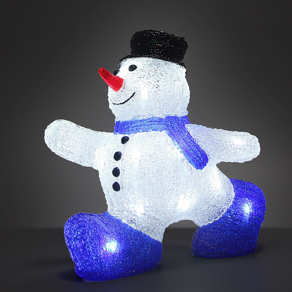 Weihnachtsdeko Acryl Figuren LED Innen Außen Dekofigur Batterie Weihnachten Deko