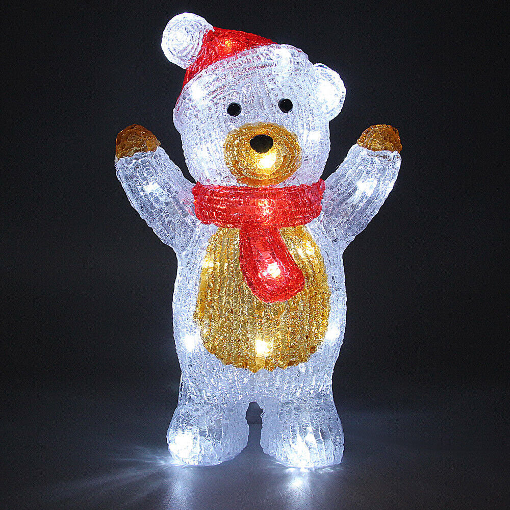 Weihnachtsdeko Acryl Figuren LED Innen Außen Dekofigur Batterie Weihnachten Deko