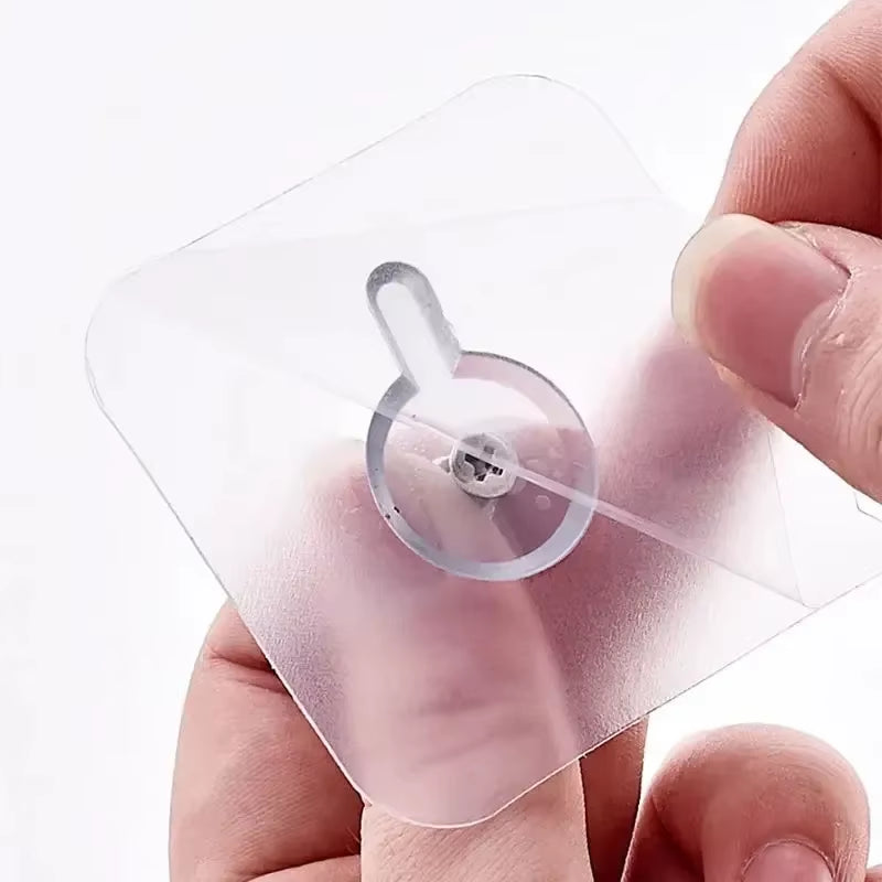 50/10Pcs Self-Adhesive Wall Hooks for Photo Frame Clock Strong Adhesive Transparent Nails Wall Hook Hangers Hanging Nail Holders