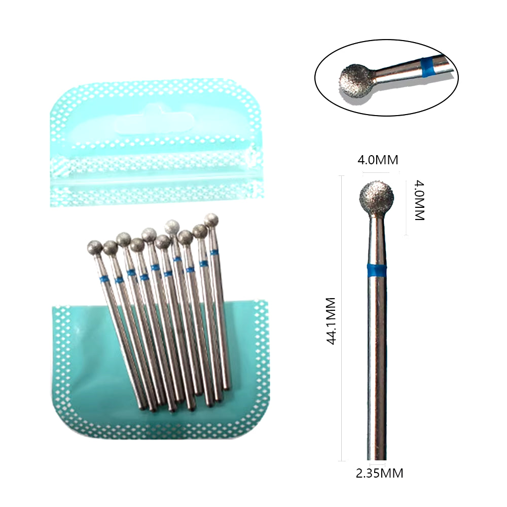 10Pcs Diamond Milling Cutter Nail Drill Bits Set for Manicure Accessory Pedicure Eletric Machine Nail Bit Brush Burr Tools