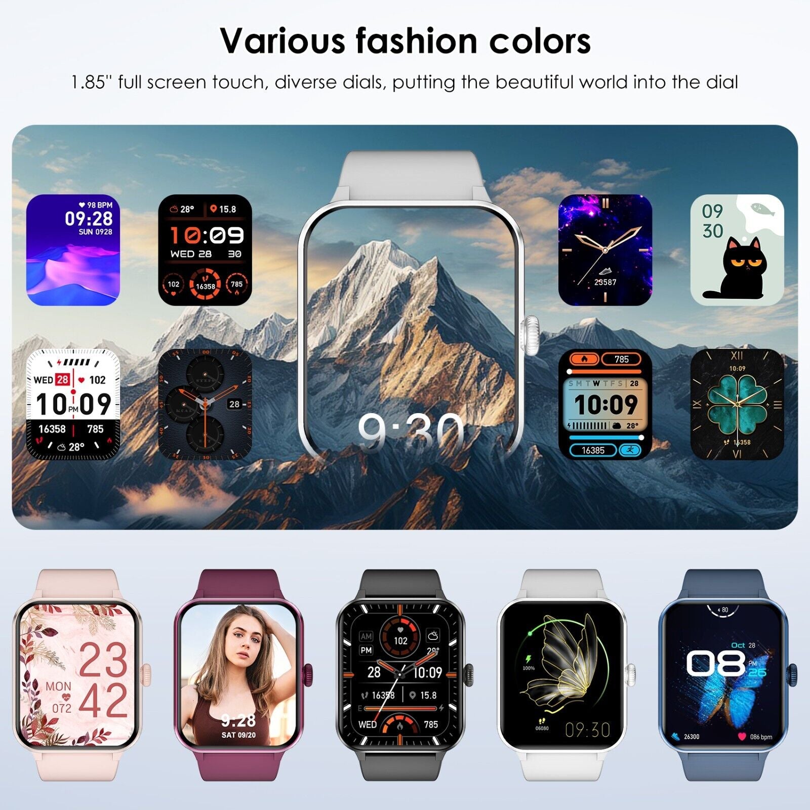 Blackview Smartwatch Damen Herren Mit Bluetooth Anrufe Fitnessuhr Für Android