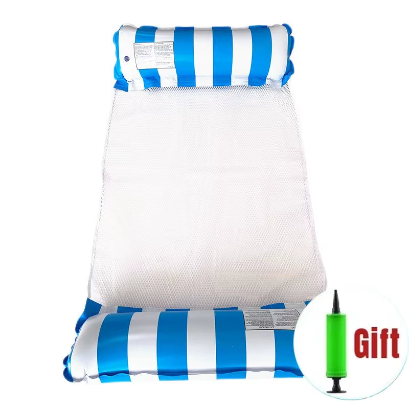 Water Hammock Recliner Inflatable Floating Swimming Mattress Pool Float Mats Sea Mattress Pool Party Inflatable Pool Accessories