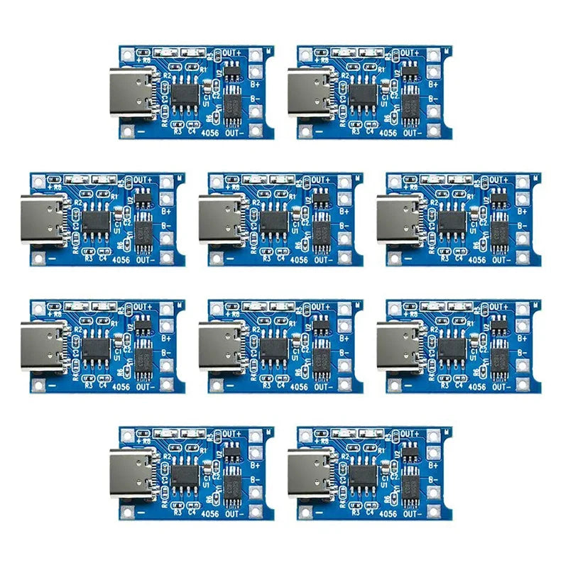 5Pcs 10Pcs Type-C Micro USB 5V 1A 18650 TP4056 Lithium Battery Charger Module Charging Board with Protection Dual Functions 1A