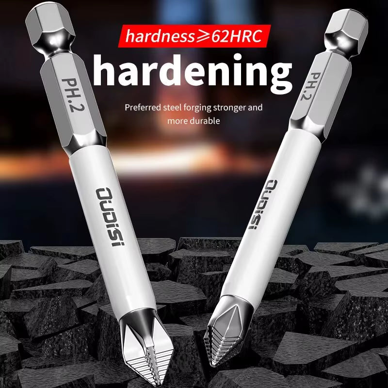 6 Pcs Non-Slip Magnetic Cross Head Household Electric Driver Screw Set - High Hardness Hand Drill Bits for Electric Screwdrivers