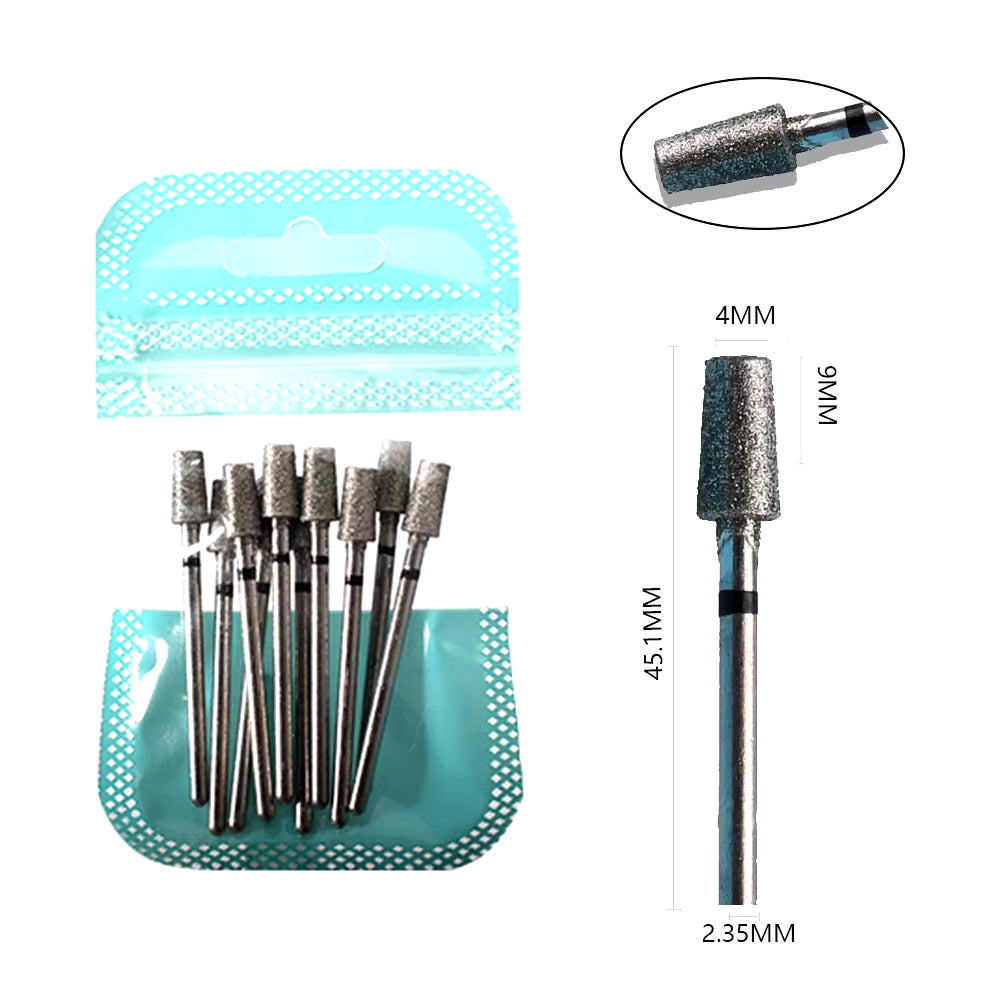 10Pcs Diamond Milling Cutter Nail Drill Bits Set for Manicure Accessory Pedicure Eletric Machine Nail Bit Brush Burr Tools