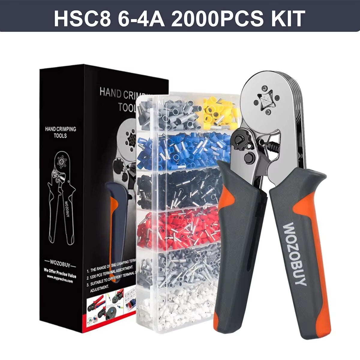 Ferrule Sleeves Terminal Crimping Tools Mini Electrical Pliers HSC8 6-4/6-6(0.25-10Mm²/0.25-6Mm²) Wire Connection Repair Clamp