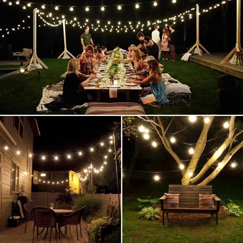 Solar Crystal Globe LED String Lights 60 LED 8 Lighting Modes IP65 Fairy Light Christmas Garland for Garden Party Decor 1Pc/2Pcs