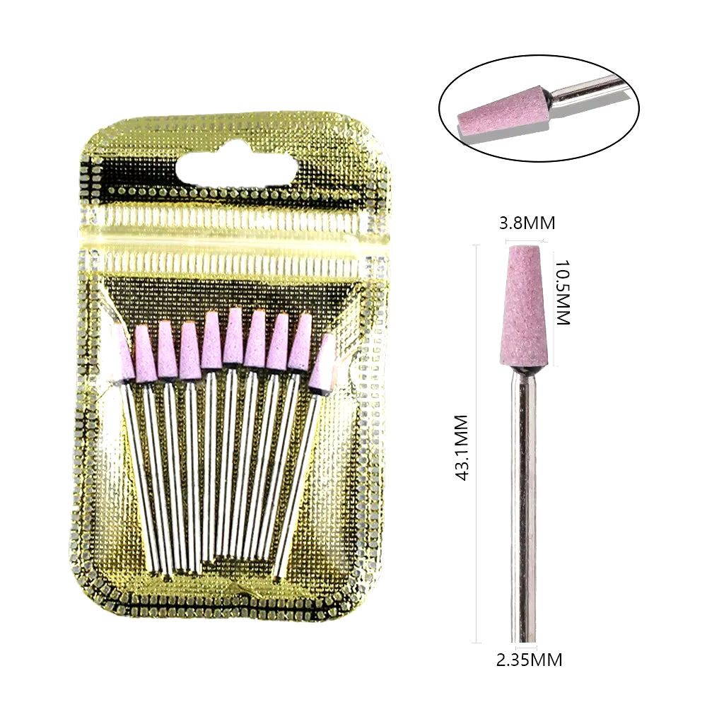 10Pcs Diamond Milling Cutter Nail Drill Bits Set for Manicure Accessory Pedicure Eletric Machine Nail Bit Brush Burr Tools