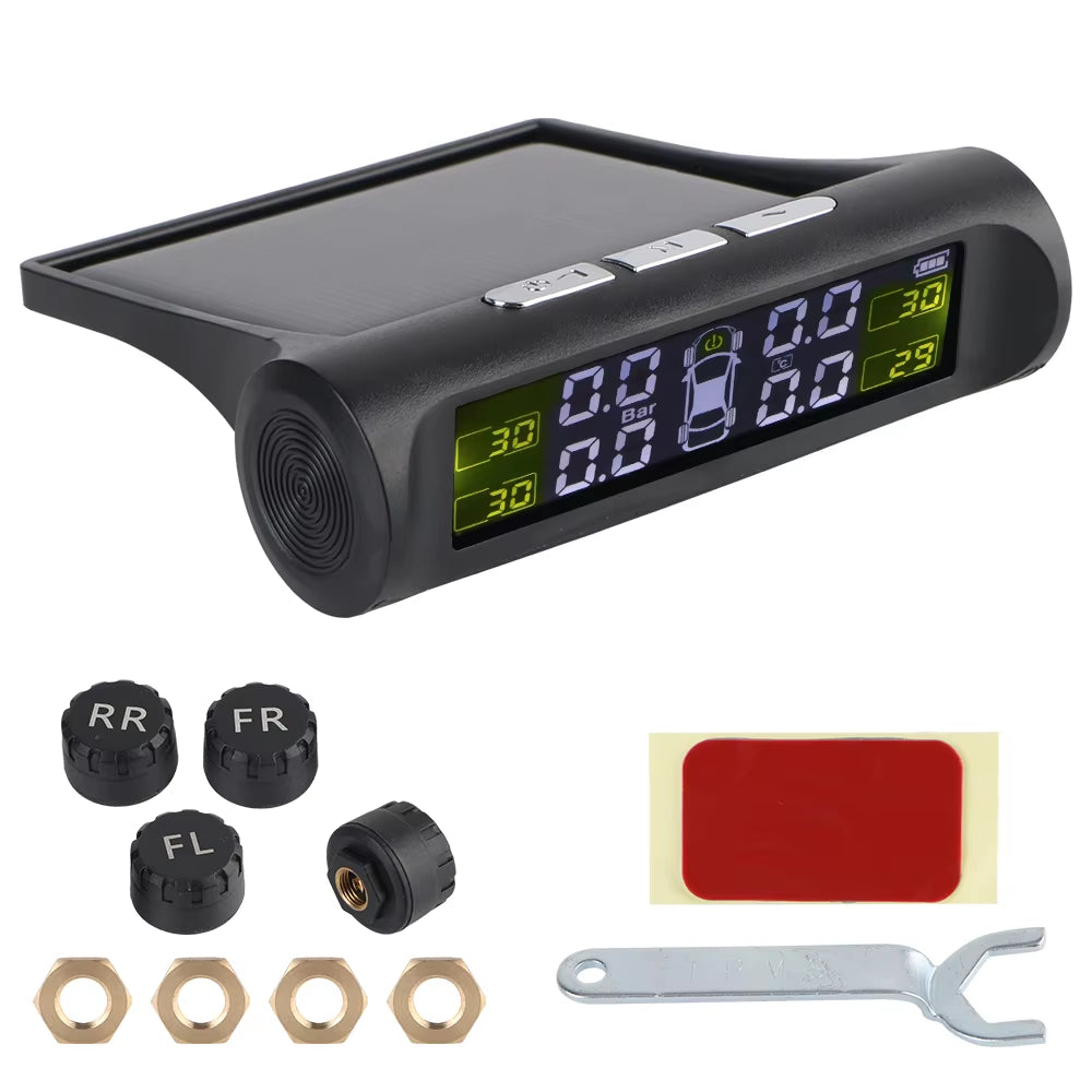 Tire Pressure Monitoring System Car Tyre Pressure Monitor Tyre Pressure Alarm with 4 External Sensors