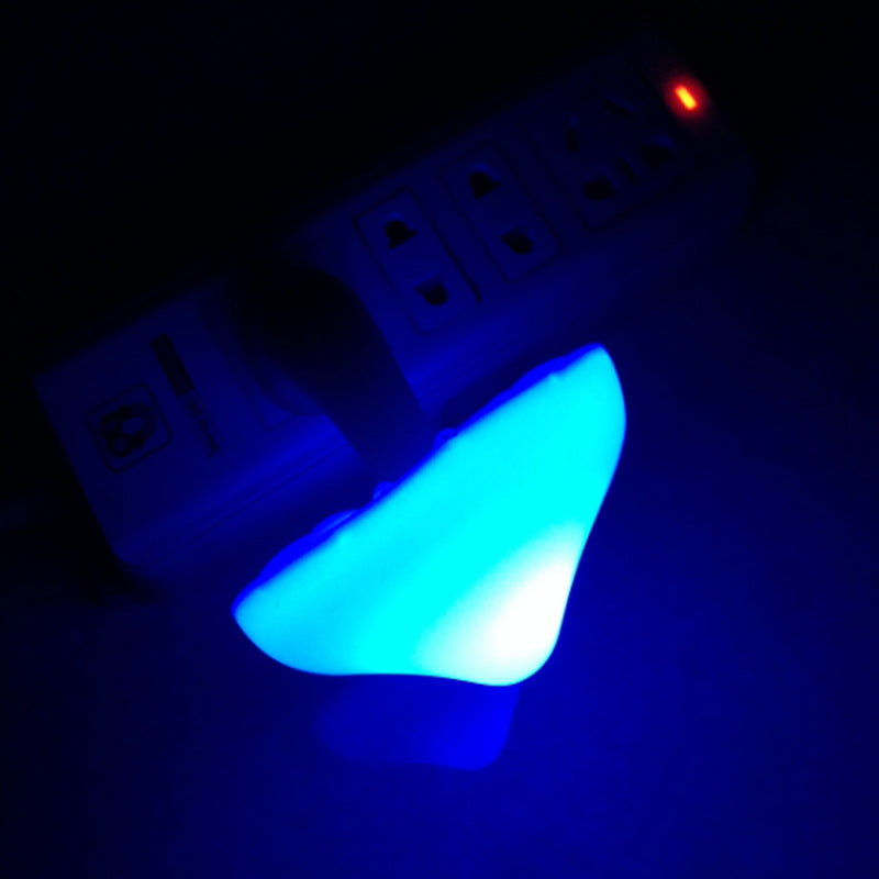 LED Night Light Mushroom Wall Socket Lamp EU US Plug Warm White Light-Control Sensor Bedroom Light Home Decoration