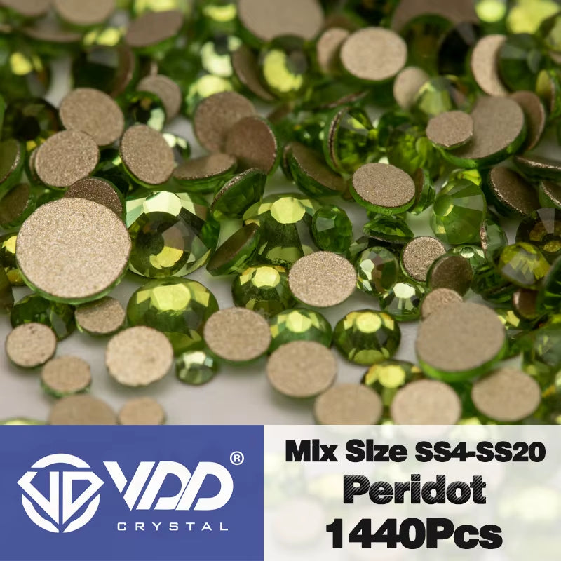 SS4-SS20 Mix Size Clear Crystal Non-Hotfix Gold Flatback Rhinestones Decorations DIY Glitter Stones 3D Nail Art Accessories