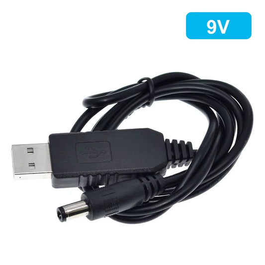 USB Power Boost Line DC 5V to DC 9V / 12V Step up Module USB Converter Adapter Router Cable 2.1X5.5Mm Plug