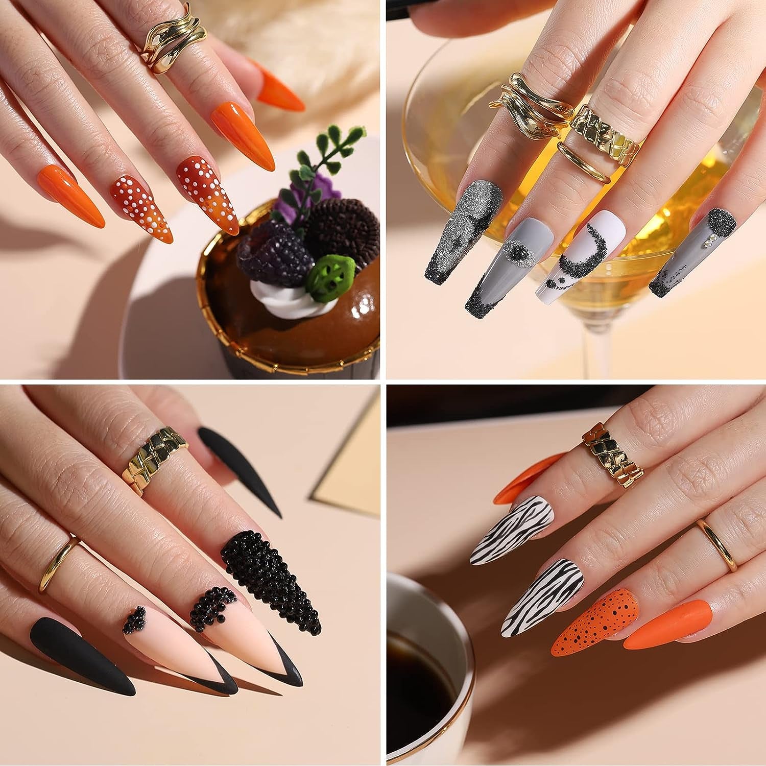 FANDAMEI Nail Art Dekorationen & Nagelpinsel Set, Nail Art Pinsel, Dotted Pen, 12 Farben Glitzer Für Nägel, Schmetterling & Herzenform Nagel Pailletten, Strasssteine Nägel, Blattgold Für Nagelkunst