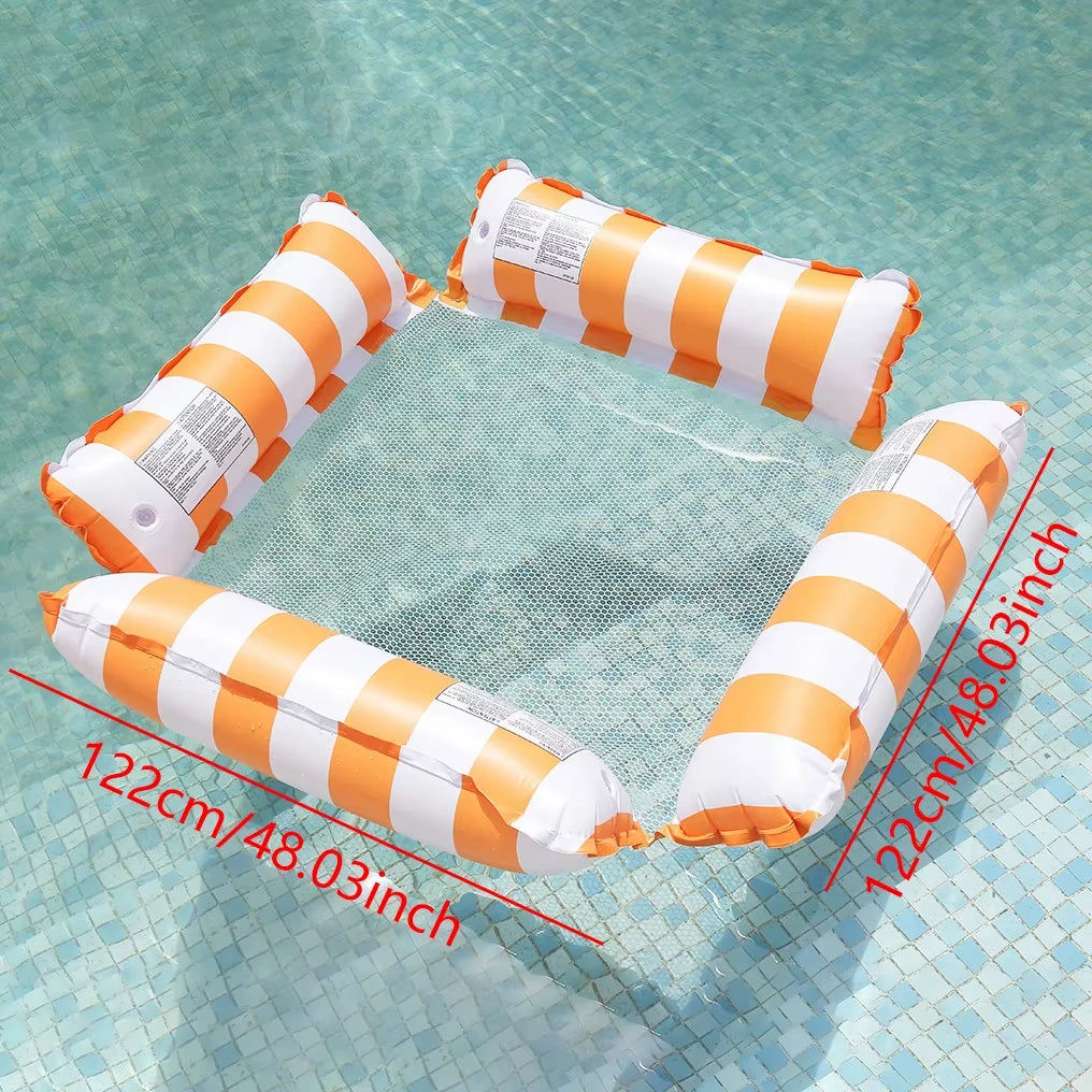 Water Hammock Recliner Inflatable Floating Swimming Mattress Pool Float Mats Sea Mattress Pool Party Inflatable Pool Accessories