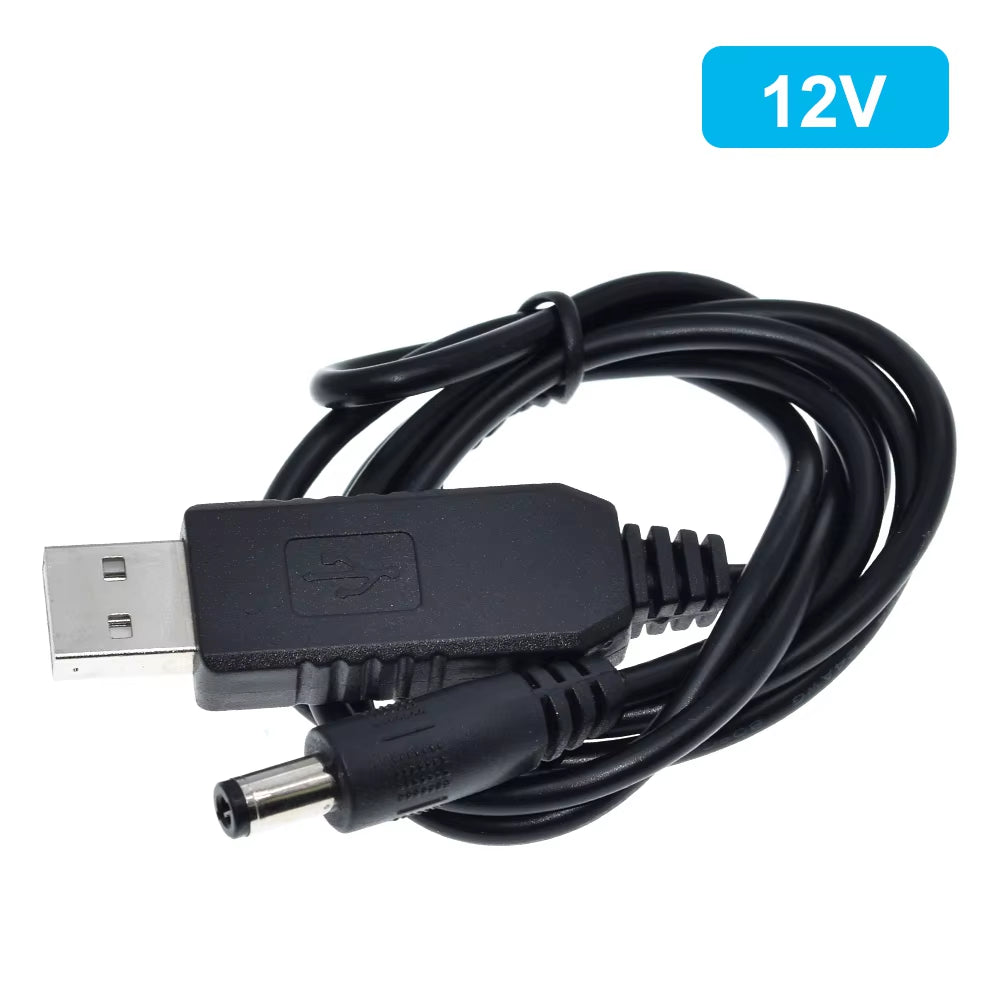 USB Power Boost Line DC 5V to DC 9V / 12V Step up Module USB Converter Adapter Router Cable 2.1X5.5Mm Plug