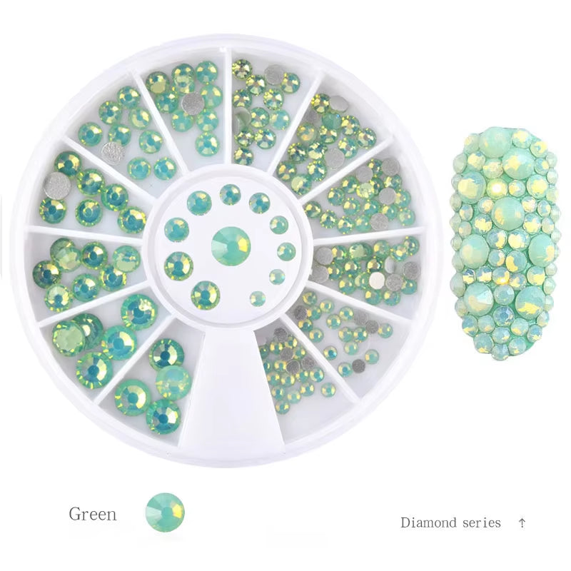 Nail Parts Nail Art Glitter Rhinestone Crystal Gems Jewelry Bead Manicure Decoration Accessories Nail Supplies for Professionals